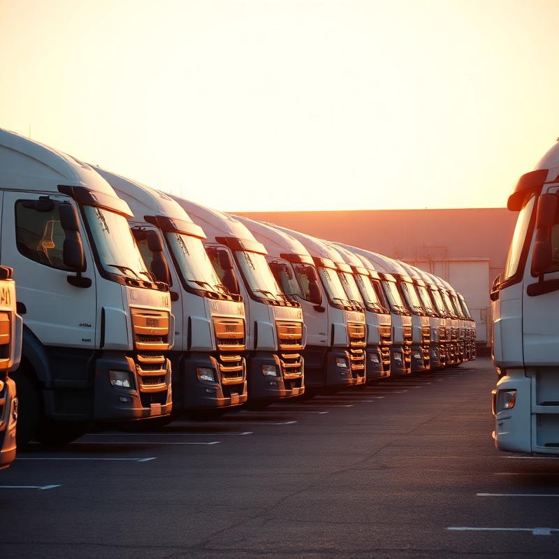 Fleet of freshly detailed trucks
